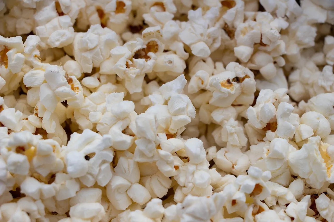 A pile of popcorn